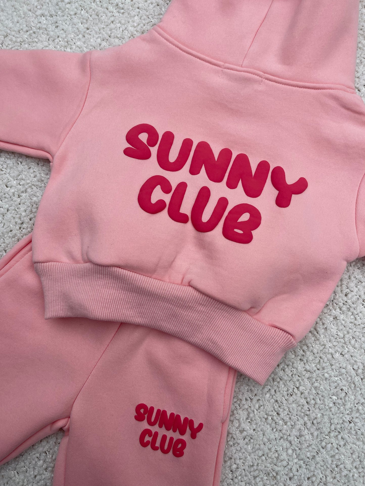 KIDS BABY PINK PUFF TRACKSUIT