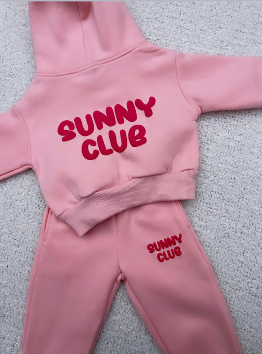 KIDS BABY PINK PUFF TRACKSUIT