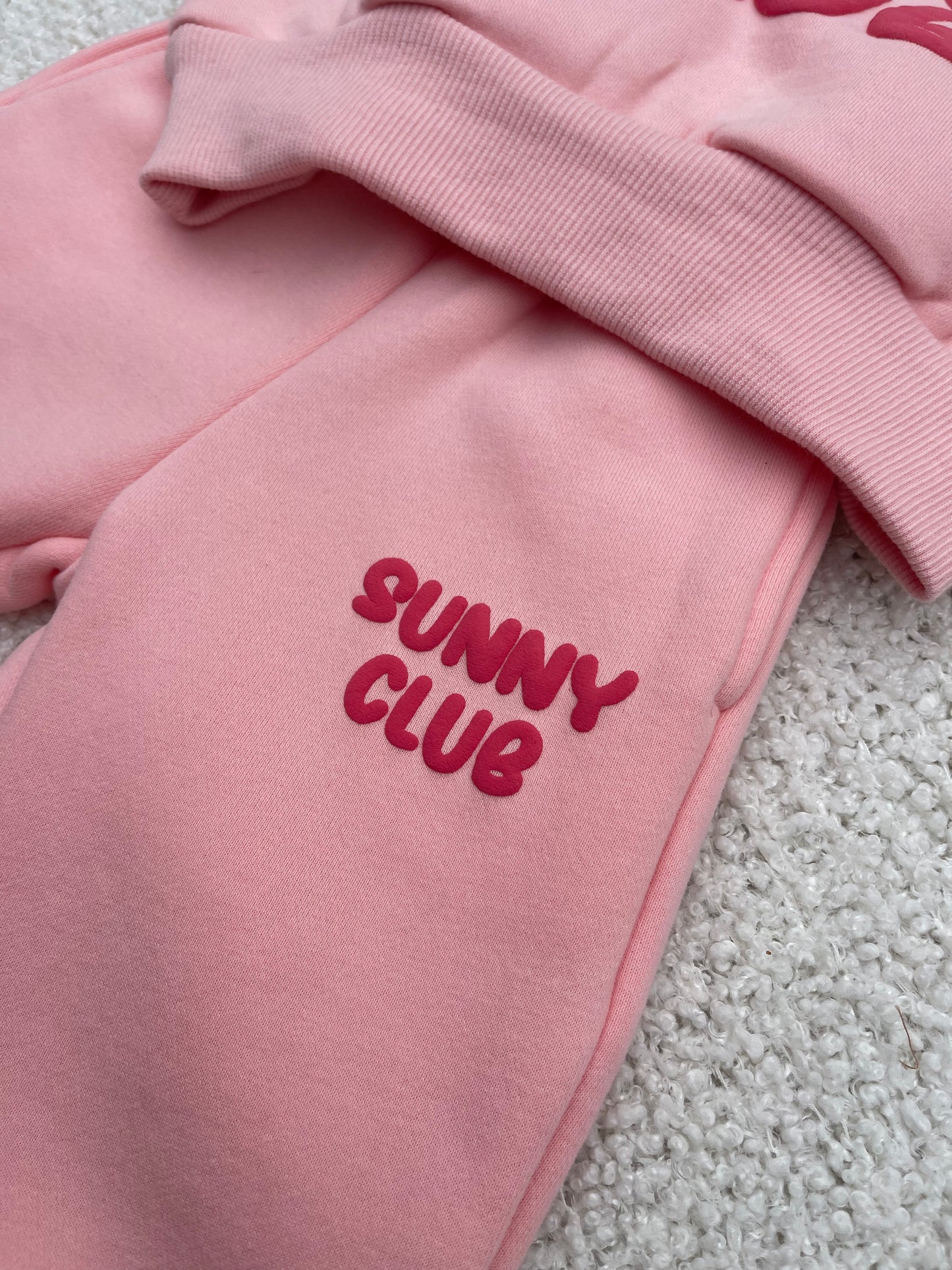 KIDS BABY PINK PUFF TRACKSUIT